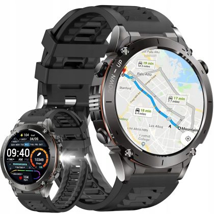 SMARTWATCH MĘSKI ZEGAREK GPS 730 MAH NAWIGACJA ROZMOWY LATARKA AMOLED PL