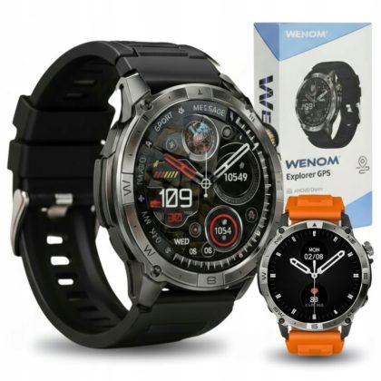 SMARTWATCH MĘSKI damski GPS ZEGAREK WODOODPORNY MENU PL ROZMOWY AMOLED
