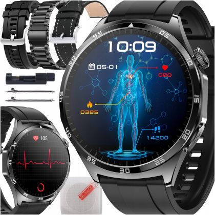 SMARTWATCH ZEGAREK EKG CIŚNIENIOMIERZ GLUKOZA SKŁAD KRWI AMOLED MENU POLSKI