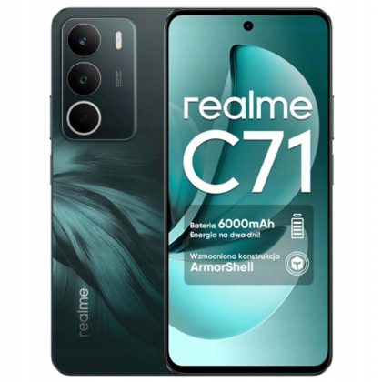 Smartfon REALME C71 8/256 GB zielony nowy 4G LTE forest owl 120Hz 50Mpix