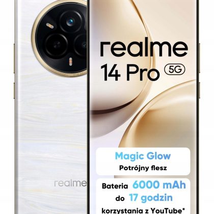 Smartfon realme 14 Pro 5G 12/512GB Dual SIM NFC OLED Biały Perłowy